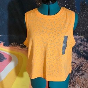 NWT orange patterned, all in motion, size XL, tank top, moisture wicking